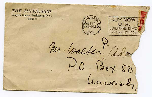 Image of Adams letter - envelope