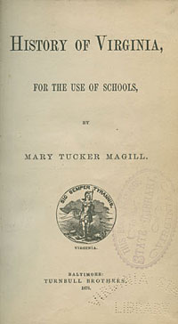 Title Page of History of Virginia For the Use of Schools
