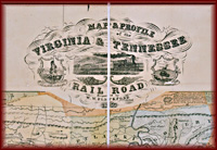 Map & Profile of the Virginia & Tennessee Railroad