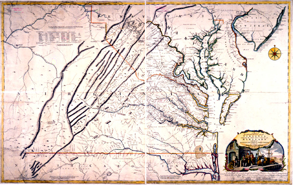 A Map of the most Inhabited part of Virginia