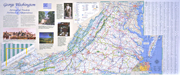 Virginia Official State Transportation Map, 1998