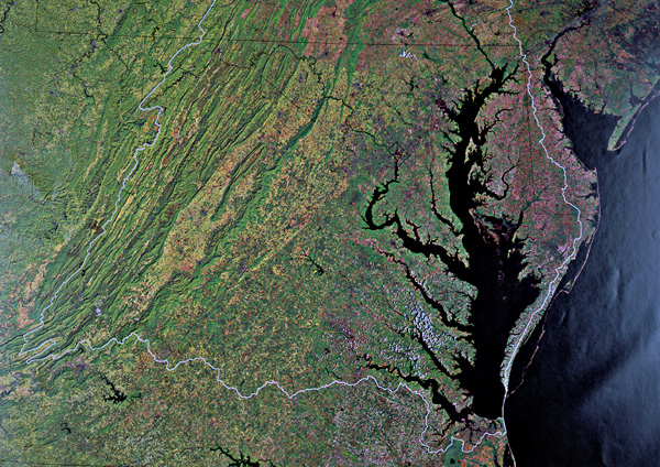East Coast of US Satellite Image