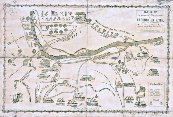 Map of the Battle Ground of Greenbrier River
