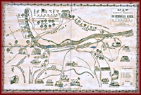 Map of the Battle Ground of Greenbrier River, A.T. McRae, CSA, 1861, woodcut engraving