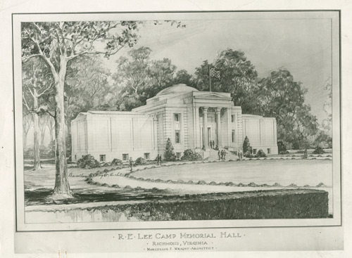 "R. E. Lee Camp Memorial Hall." Marcellus Wright, architect. Ca. 1912.