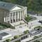 Aerial Perspective of Proposed Redesign of Capitol Square, Richmond. Cooke Brackett. Ca. 1973. General Assembly, House of Delegates, Acc. 36478. Library of Virginia.