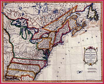 Map of the United States in North America. By Thomas Kitchin Sr. 1783