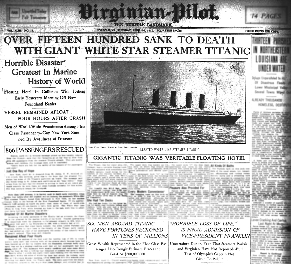 Titanic in Black and White - Headlines: Both Informative and Inaccurate ...