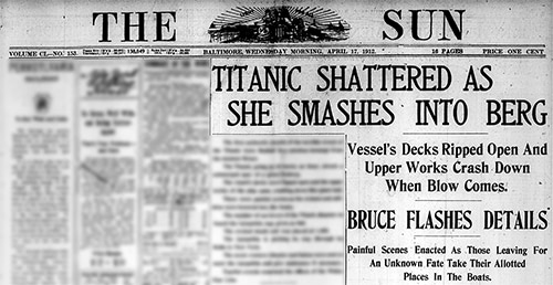 <em>Baltimore Sun</em>; April 17, 1912