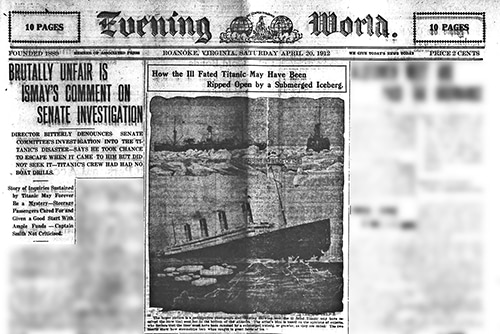 <em>Evening World</em>; April 20, 1912