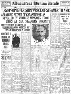 Albuquerque Evening Herald; April 16, 1912