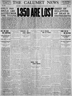 Calumet News; April 16, 1912
