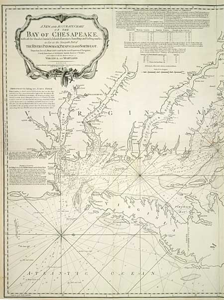 A NEW AND ACCURATE CHART OF THE BAY OF CHESAPEAKE
