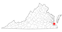 Image depicting location of Elizabeth City County