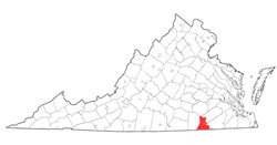 Image depicting location of Greensville County