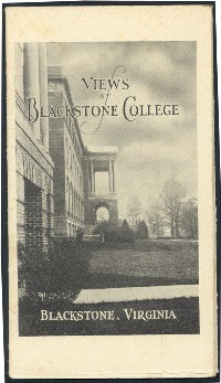 "Views of Blackstone College." Souvenir folder published by the college, ca. 1932-1933.