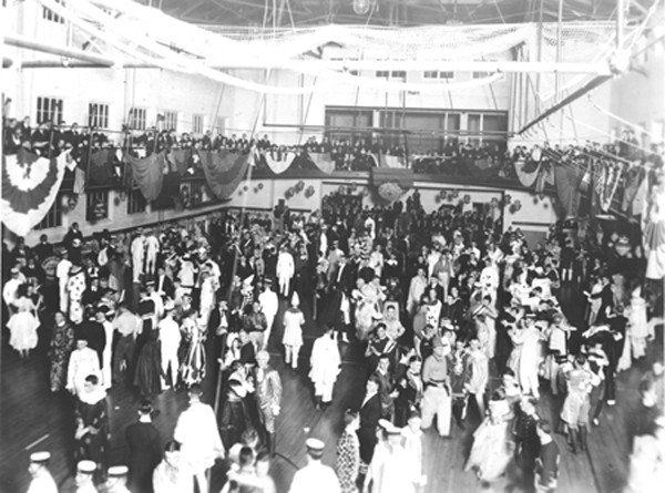 "Fancy Dress Ball," 1916? This annual affair evolved from the "Bal Masque" of 1907, under the direction of librarian, Miss Annie R. White (Mame Warren Collection, Special Collections, Leyburn Library, Washington and Lee University)