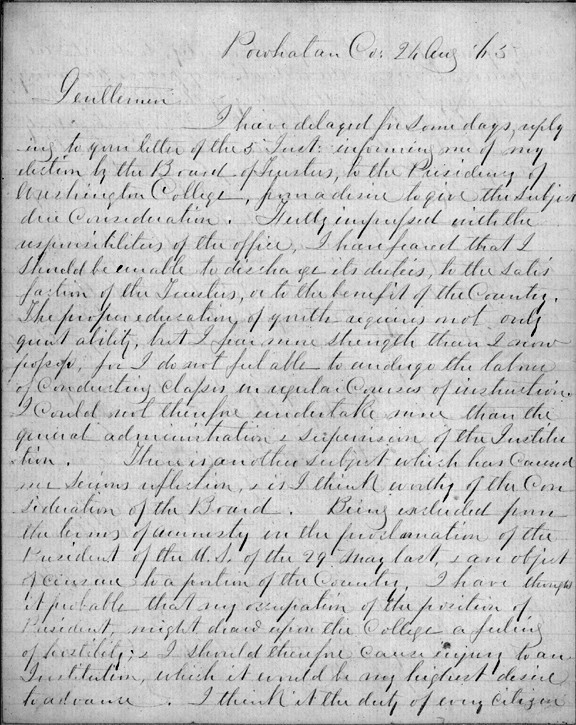 Robert E. Lee Letter, June 17, 1798