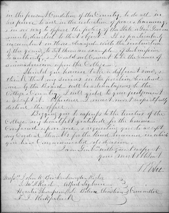 robert e lees letter to his son