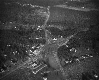 View of Fairfax Circle, Fairfax, Virginia. Special Collections & Archives, University Libraries, George Mason University, Fairfax County.