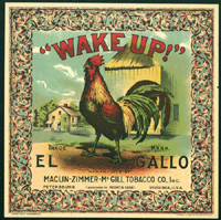 El Gallo Tobacco Label