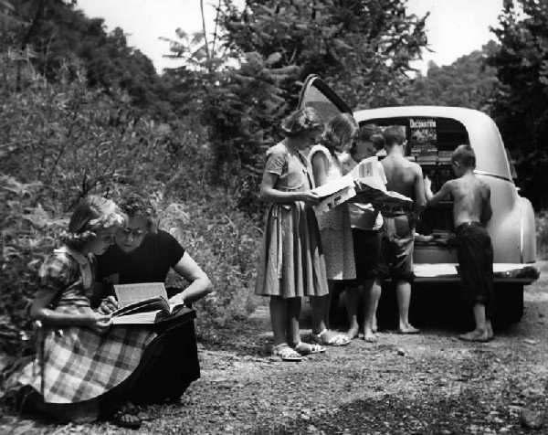 "Children at the Bookmobile"