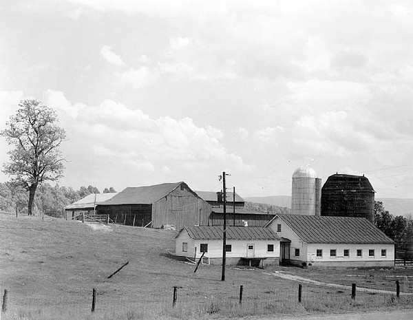 "Dairy Building Along Route 11 in Rockbridge County, Virginia," May 1952.