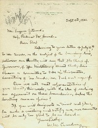 Letter from Middleburg Hunt to Piedmont Fox Hounds, 1921