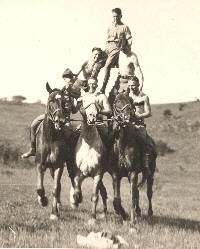 VMI cadets on horseback, circa 1920