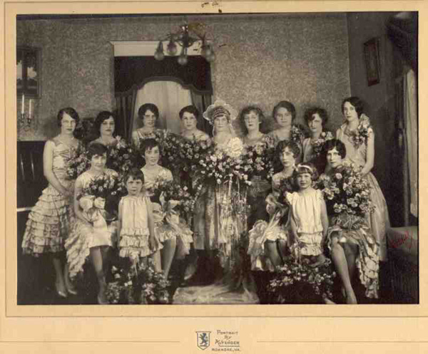 Bride and attendants