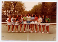 Tennis Team, Mary Washington College. Date: 1979.