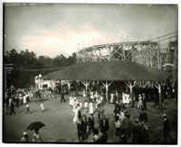 Forest Hill Park rollercoaster, Richmond, Virginia.
Date: 1917. Photographer: Huestis P. Cook. Citation: Cook Collection, Valentine Richmond History Center.
