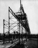 Construction of Marshall Street Viaduct, Richmond, Virginia. Date: November 1, 1910. Photographer: Huestis P. Cook. Citation: Cook Collection, Valentine Richmond History Center.
