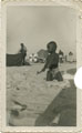 Little boy on beach. African American Family Photo Collection, C1:115. Prints and Photographs, Special Collections, LVA. Date: ca. 1950.