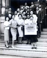 Virginia Union University students protest the poll tax, Richmond, VA. Date: ca. 1950 Collection: L. Douglas Wilder Library, Virginia Union University.