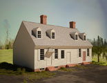 Digital model of the John Crump House ca.1776 for Virtual Williamsburg Collection: by The Colonial Williamsburg Foundation in collaboration with the University of Virginias Institute for Advanced Technology in the Humanities with generous support from an Institute of Museum and Library Services National Leadership Grant.