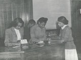 Library staff, Coburn Hall Date: 1948 Collection: Virginia Union University