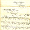 Letter, 17 March 1865, from Governor William Smith to the banks of Richmond concerning the redemption of bank notes.