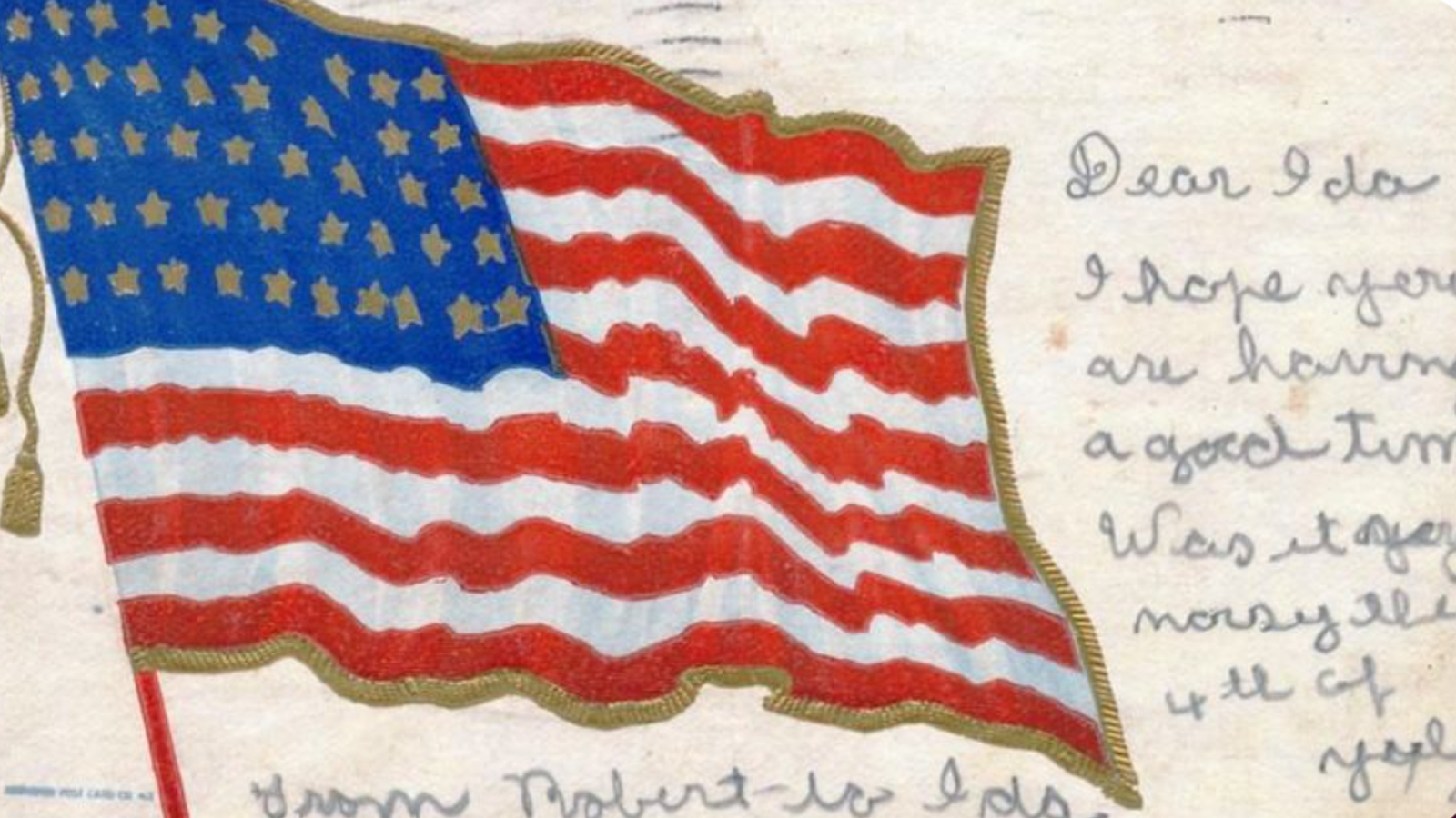Flag image from a postcard