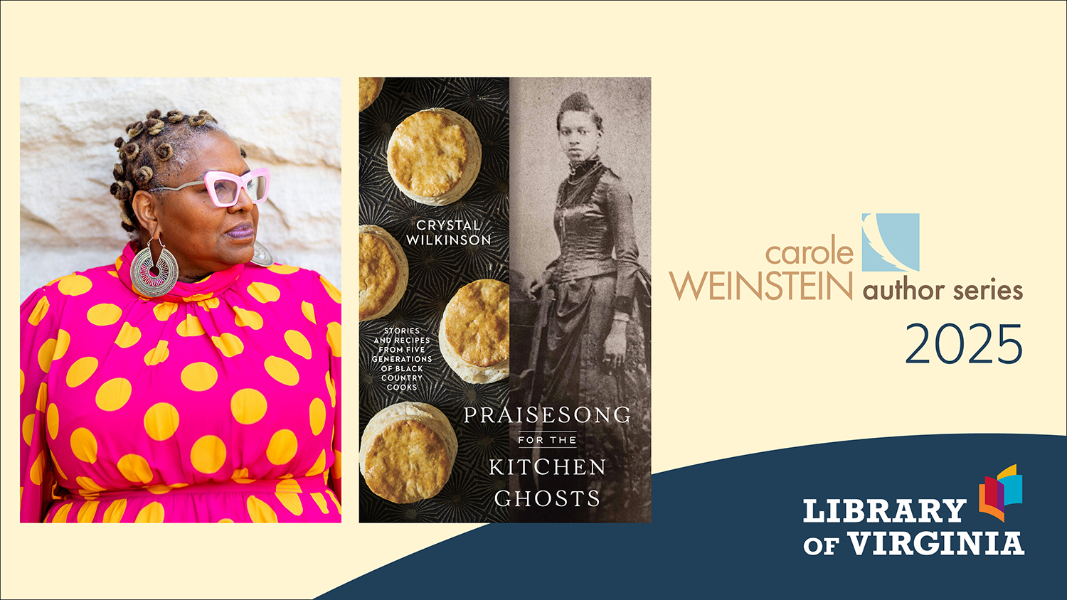 Author headshots for Wilkinson and book cover for Praisesong