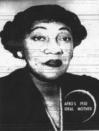 Newspaper photograph of an African American woman.
