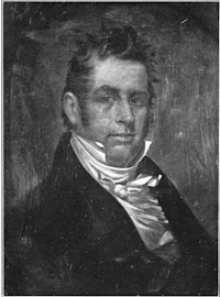 Portrait of a white man wearing 19th century attire.