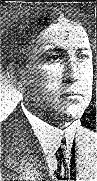 Newspaper photograph of a African American man wearing  early 20th century attire.