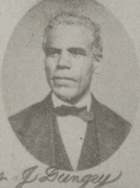 African American man wearing late 19th century attire.
