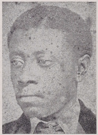 Headshot of an African American man wearing late 19th century attire.