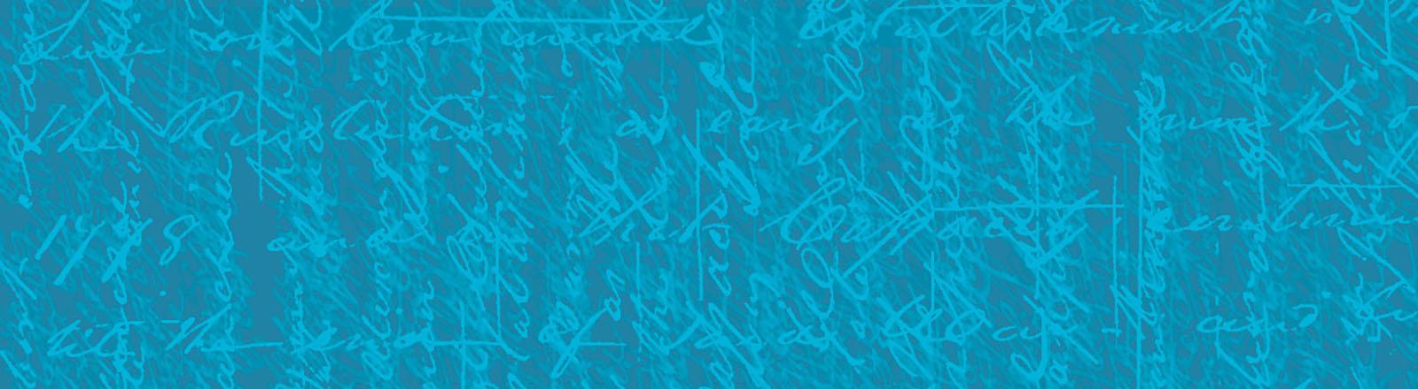 Making History Title Banner Handwritten text layered in shades of blue