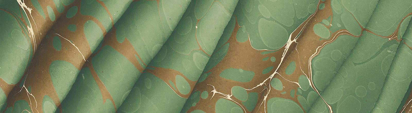 Green Marbled Paper green and brown marbled paper