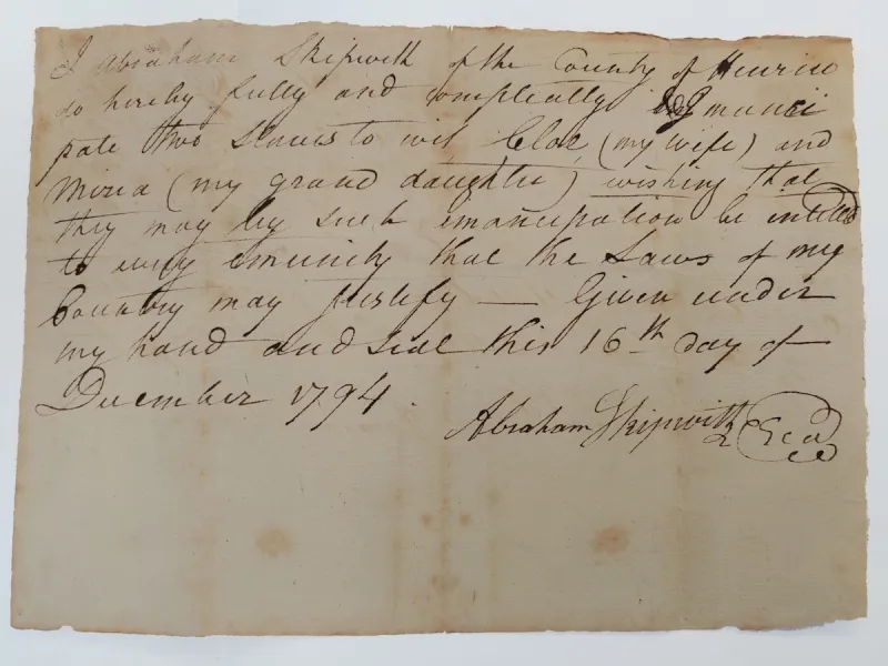 handwritten 19th century document