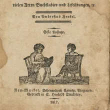Printed German Fraktur script and woodblock illustration
